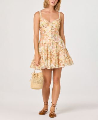 Women's Bustier Sweetheart Neck Fit & Flare Mini Dress