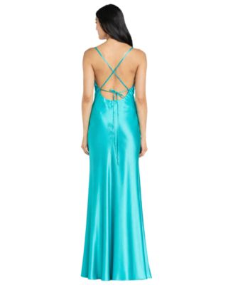 Juniors' Tie-Back Sleeveless Scoop-Neck Dress