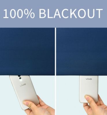 2 Piece For Extra Long Windows Grommet Top Blackout Curtain Panels - 95 in. Long