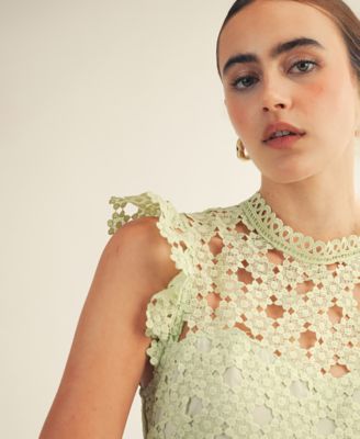 Women's Sophia Lace High-Neck Mini Dress