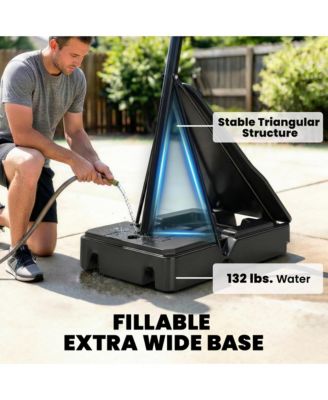 Basketball Hoop, 8-10ft Adjustable Basketball Goal, Hand-Crank Lift