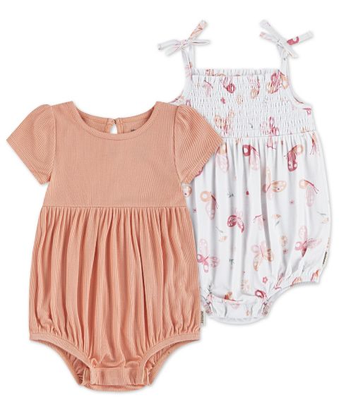 Комбинезоны Huggies Romper, 2-Pack для девочек-малышей, цвет: Лососевый