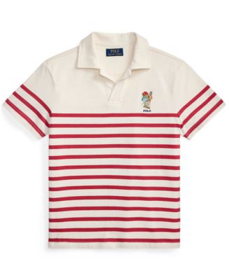 Boys' 8-20 Polo Bear Striped Cotton Polo Shirt