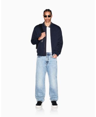 Men's Quilted Textured Bomber Jacket