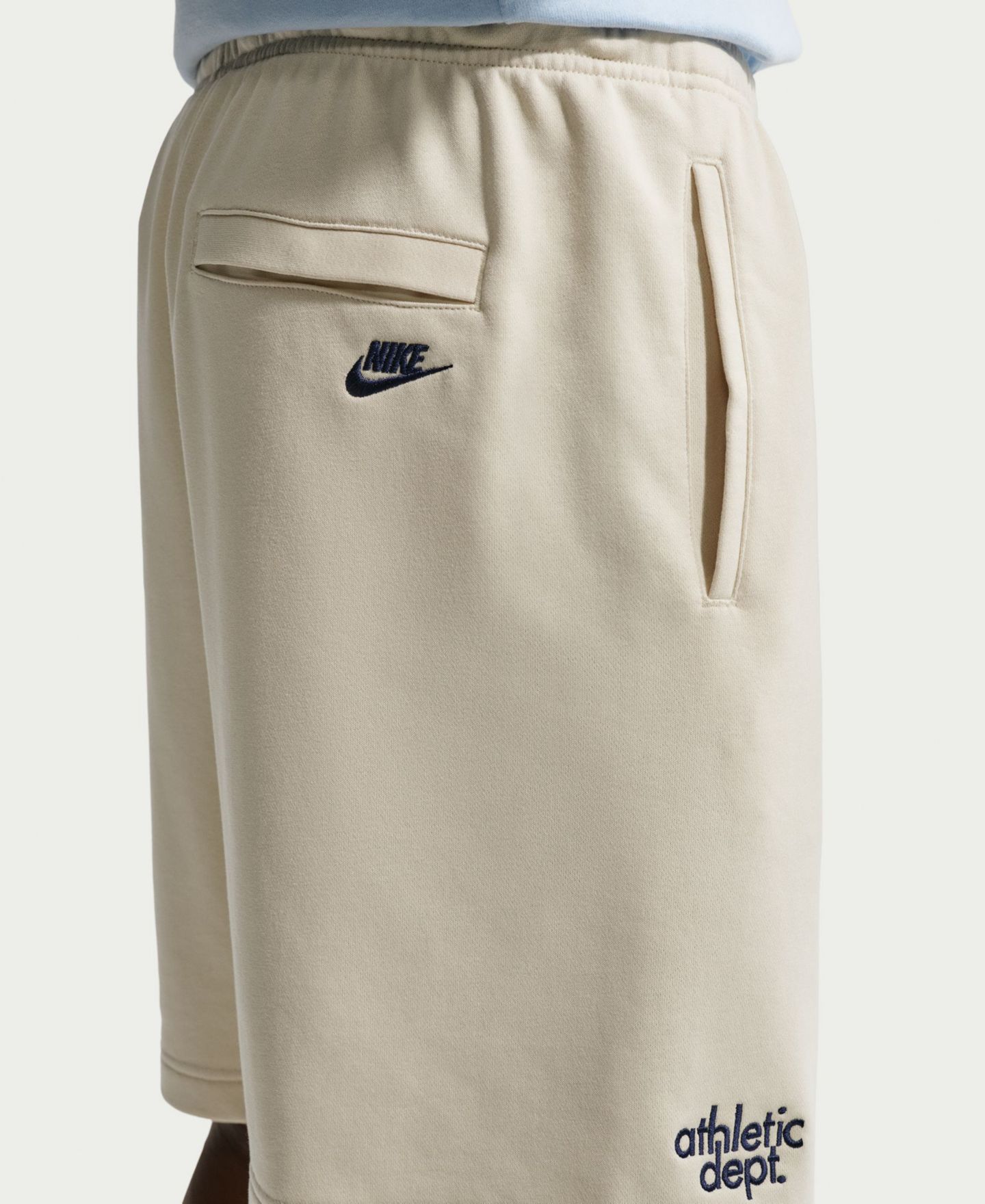 Мужские шорты Nike Sportswear Club French Terry Standard-Fit, цвет: Хаки / Обсидиановый — фото 7