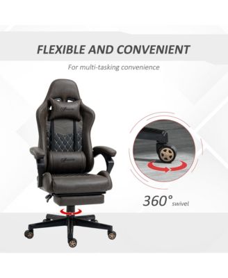 Height Adjustable Gaming Chair Racing Office Recliner w/ Footrest