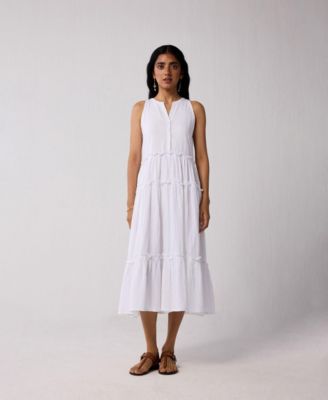 Women's Embroidered Sleeveless Maxi Dress