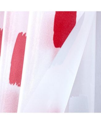 90 GSM Printed Peva Glit Brush Stroke 13 Piece Shower Curtain Set 70" x 72"