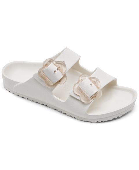 Сандалии Birkenstock Arizona EVA Flower Sandals from Finish Line для девочек, цвет: Яичная скорлупа