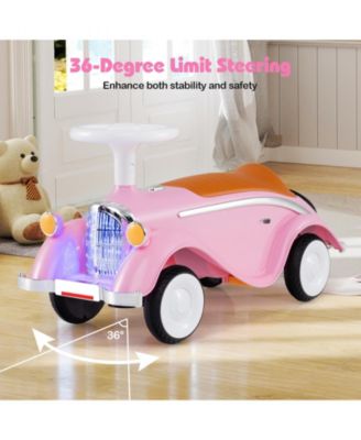 Toddler Ride On Toy Classic Sliding Car with Horn & LED Headlight
