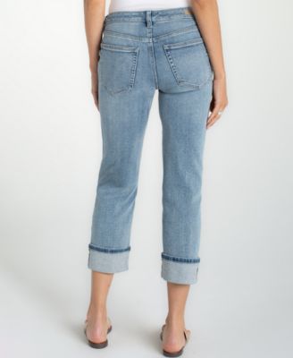 Petite Marley Cropped Girlfriend Cuffed Jeans