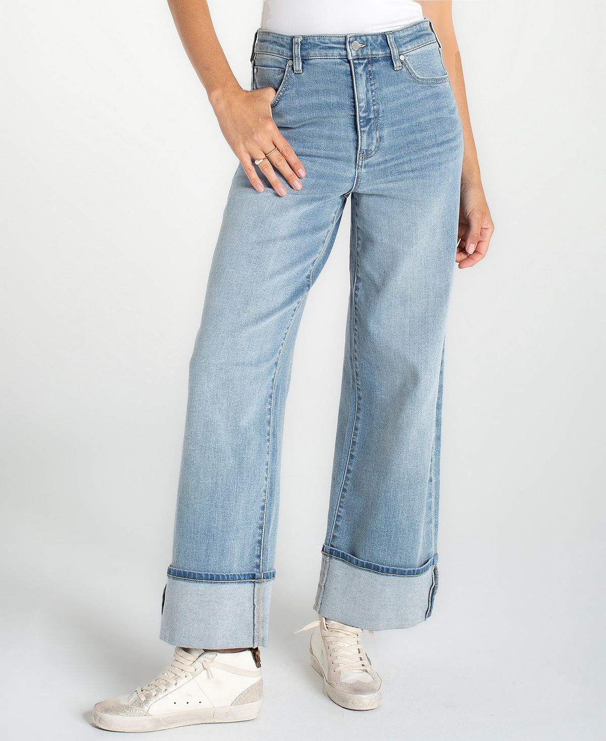 Liverpool Los Angeles Petite Morgan High-Rise Wide-Leg Jeans view 2 — MAYCSS fashion products