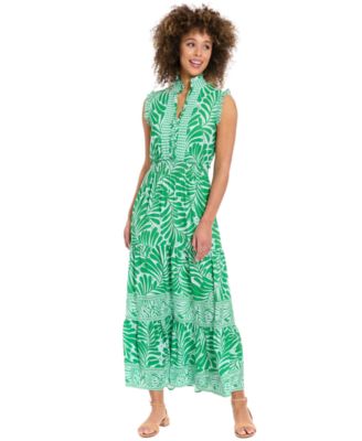 maxi cotton slip dress Natalie Martin Heather Stripe Cotton Maxi Slip Dress