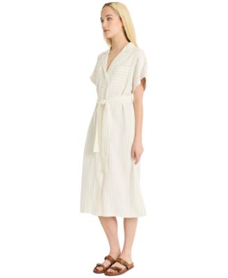 Women's Dolman-Sleeve Midi Shirt Dress