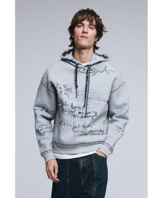 Men's Hooded lettering sweatshirt