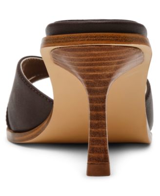 Women's Seless Criss-Cross Wood Heel Dress Sandals