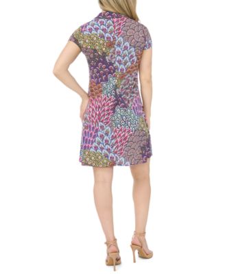 Petite Shirt Collar Mini Dress