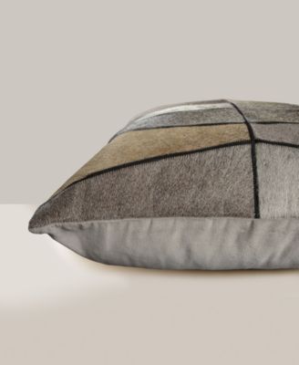 Patricia Leather Cotton Decorative Pillow, 22" x 22"