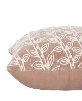 Ella Cotton Velvet Decorative Pillow, 14" x 20"