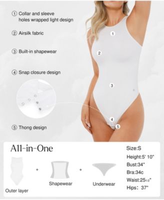 Women's Cloudsense Sleeveless Cutaway Round Neck Bodysuit