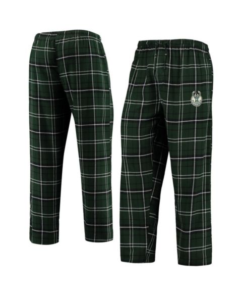 Мужские пижамные брюки Concepts Sport Milwaukee Bucks Ultimate в клетку, Hunter Green