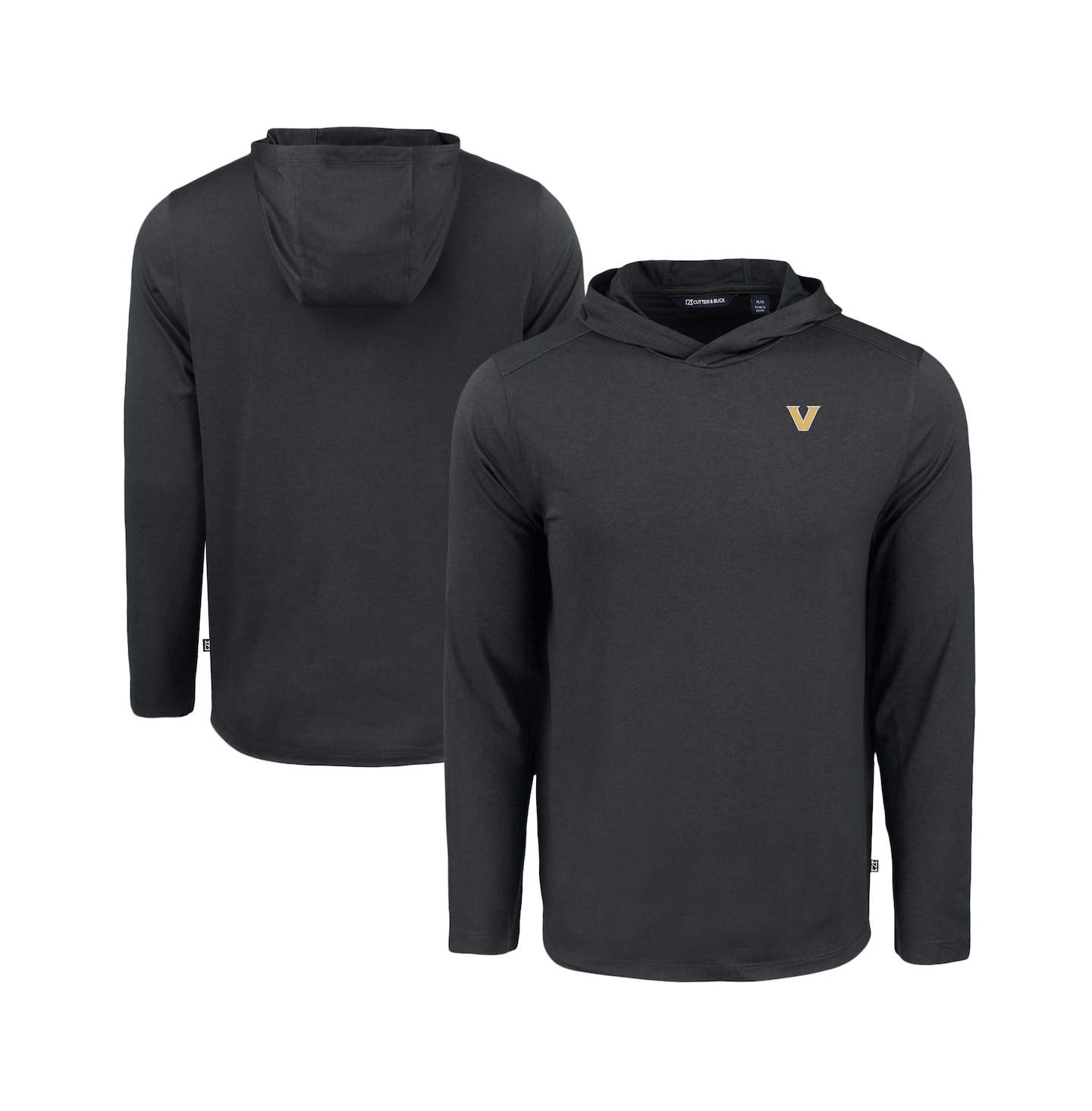 Мужское худи Cutter & Buck Black Vanderbilt Commodores Coastline Epic Comfort Eco Long Sleeve — фото 1