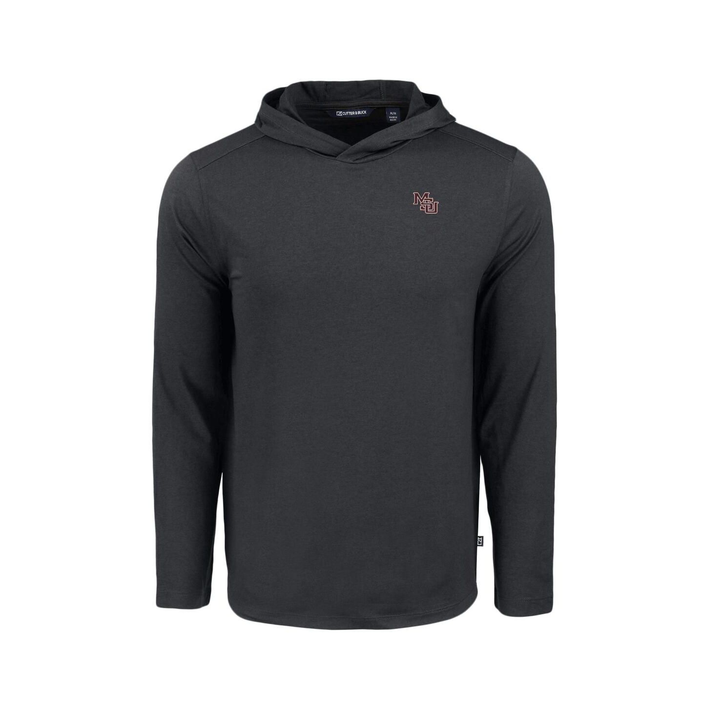 Мужское худи Cutter & Buck Black Mississippi State Bulldogs Coastline Epic Comfort Eco Long Sleeve — фото 2