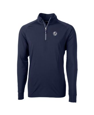 Men's Navy New York Yankees Adapt Eco Raglan Quarter-Zip Jacket