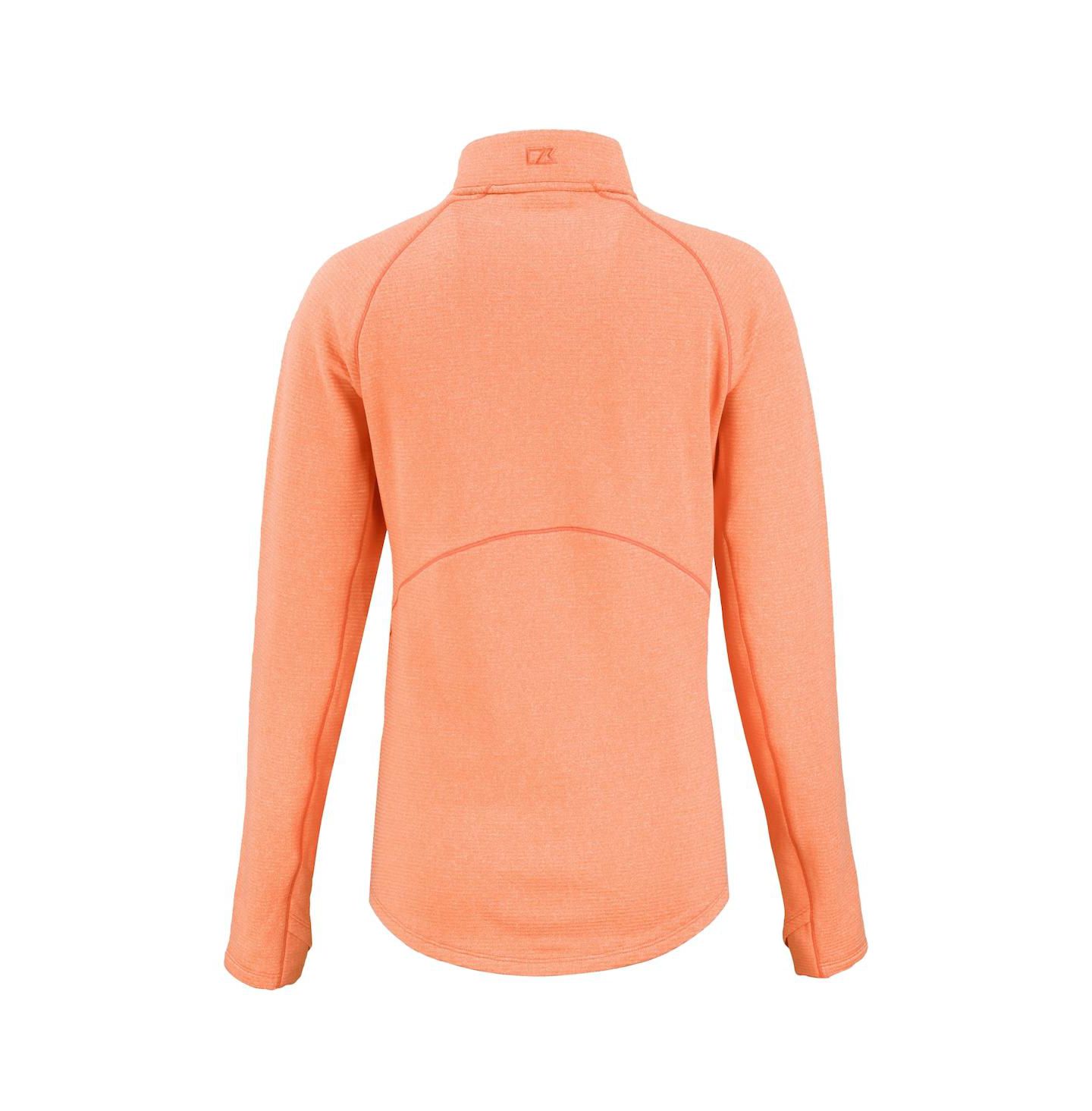 Женская куртка Cutter & Buck Heather Orange Denver Broncos Peshastin Eco Fleece Tri-Blend Raglan Half-Zip — фото 3