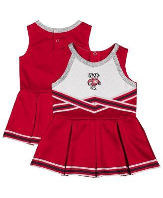 Baby Girls Red Wisconsin Badgers Lollipop Park Cheer Dress