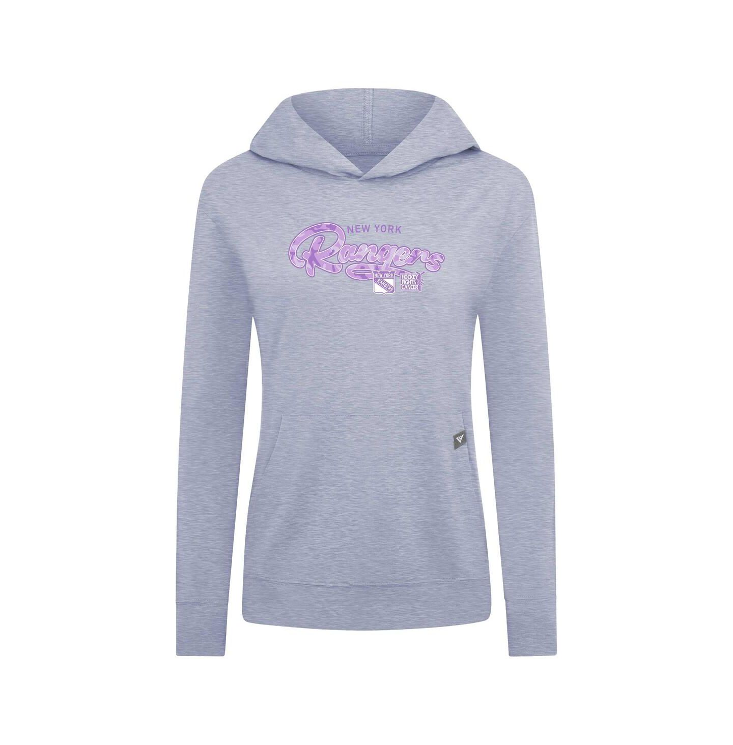 Женское худи LevelWear Heather Gray New York Rangers Pullover — фото 2