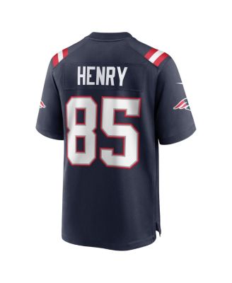 Men's Hunter Henry Navy New England Patriots Team Game Jersey