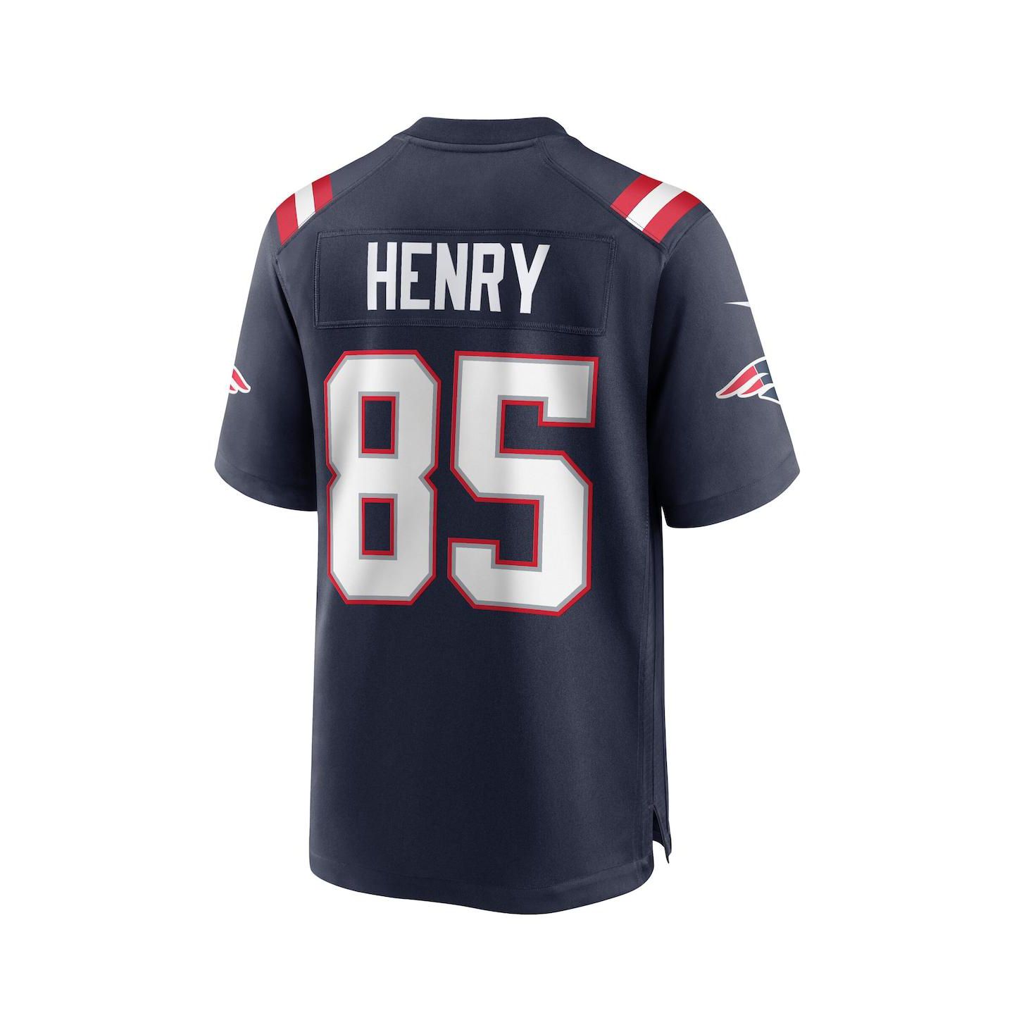 Мужской топ Nike Hunter Henry Navy New England Patriots Team Game Jersey — фото 3