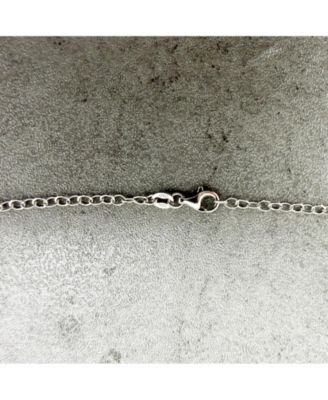 Clover Blue Charm Necklace Sterling Silver