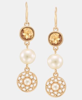 Multi-Stone Linear Drop Earrings