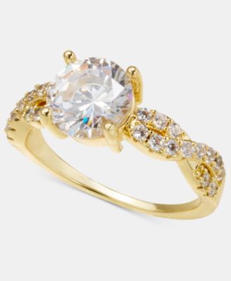 Cubic Zirconia Twist Ring
