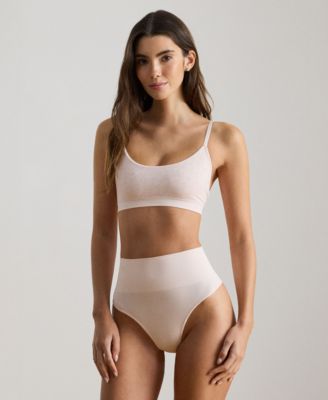 Women's High-Rise Seamless Thong Underwear 4L0394