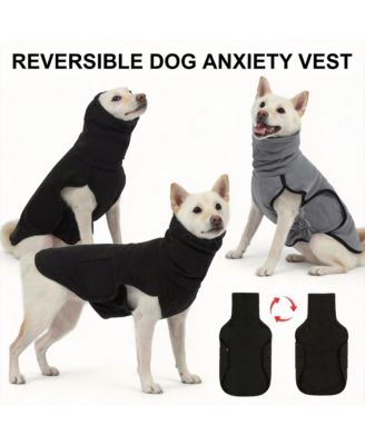 Reversible Dog Calming Vest with Hood for Anxiety Relief
