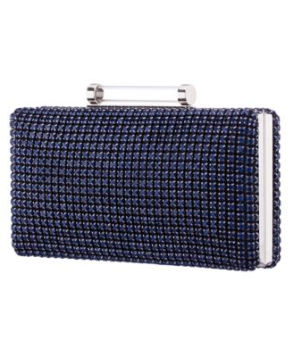Mini Crystal Encrusted Minaudiere Lift Lock Clutch