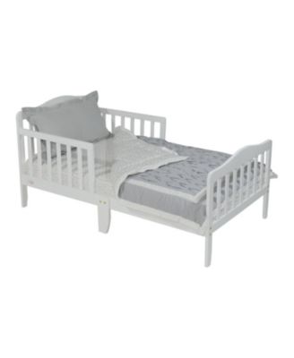Rockport Reversible Panel Toddler Bed Solid Wood Dual Tone Finish Low Profile Design for Kids Bedroom