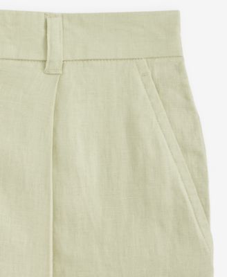 Men's Linen Pleated Shorts