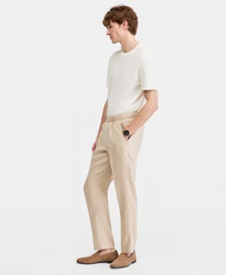Men's Dressy Drawcord Linen Pants