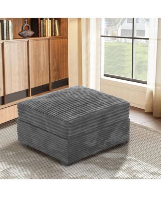 Modular Sectional Sofa Ottoman Seat Module, 32.7" Ottoman Seat for DIY Combination L U V Shaped,Plush Corduroy Loveseat Chair for Living Room