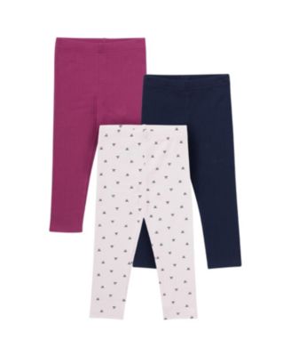 Baby Girls 3-Pack Textured Leggings