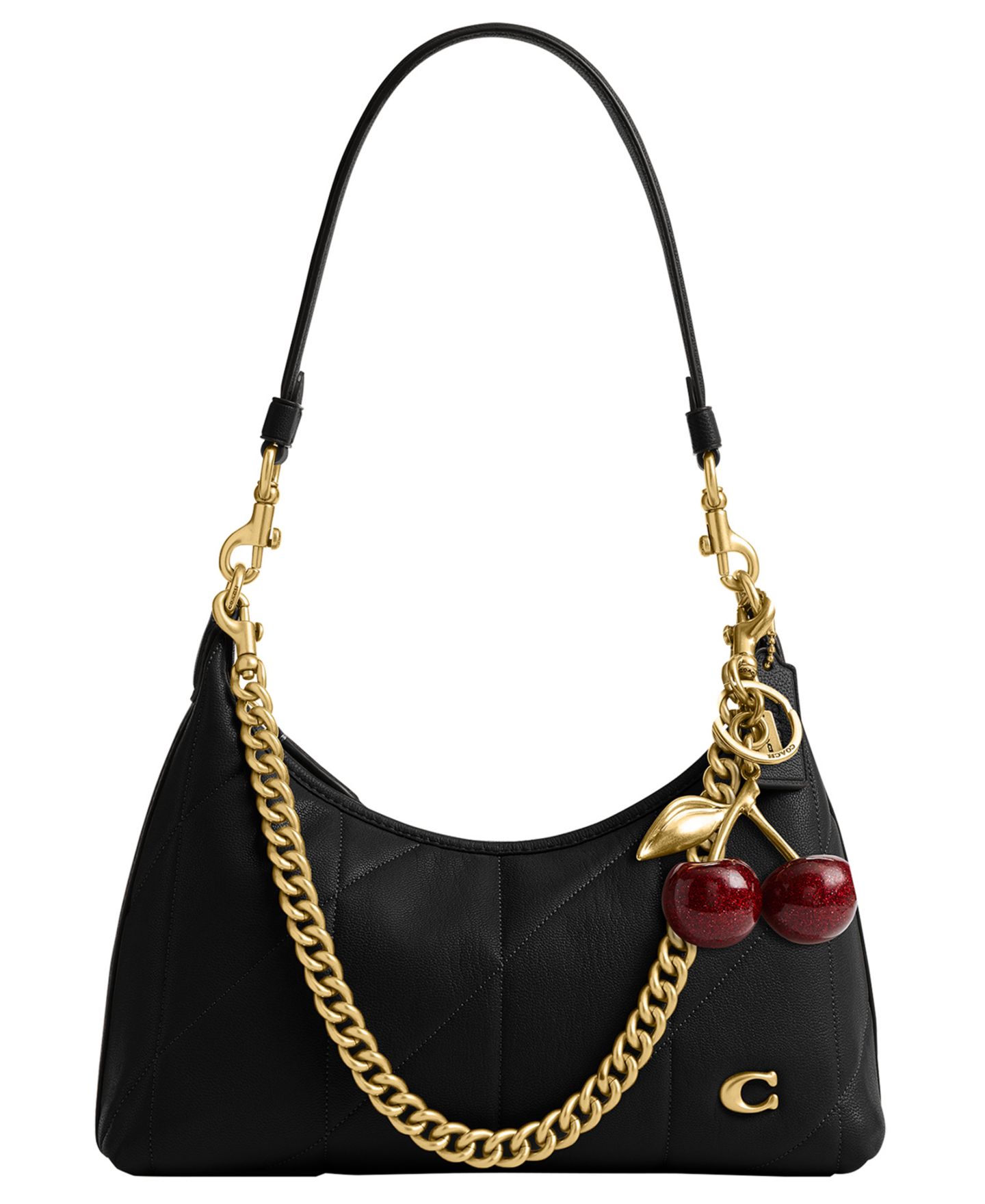 Женская сумка COACH Juliet Small Soft Quilted Leather Shoulder 25, цвет: Латунный / Чёрный — фото 9