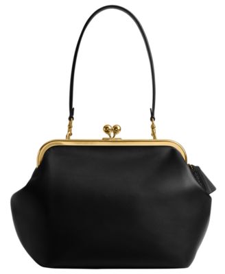 Kisslock Small Leather Frame Bag 27