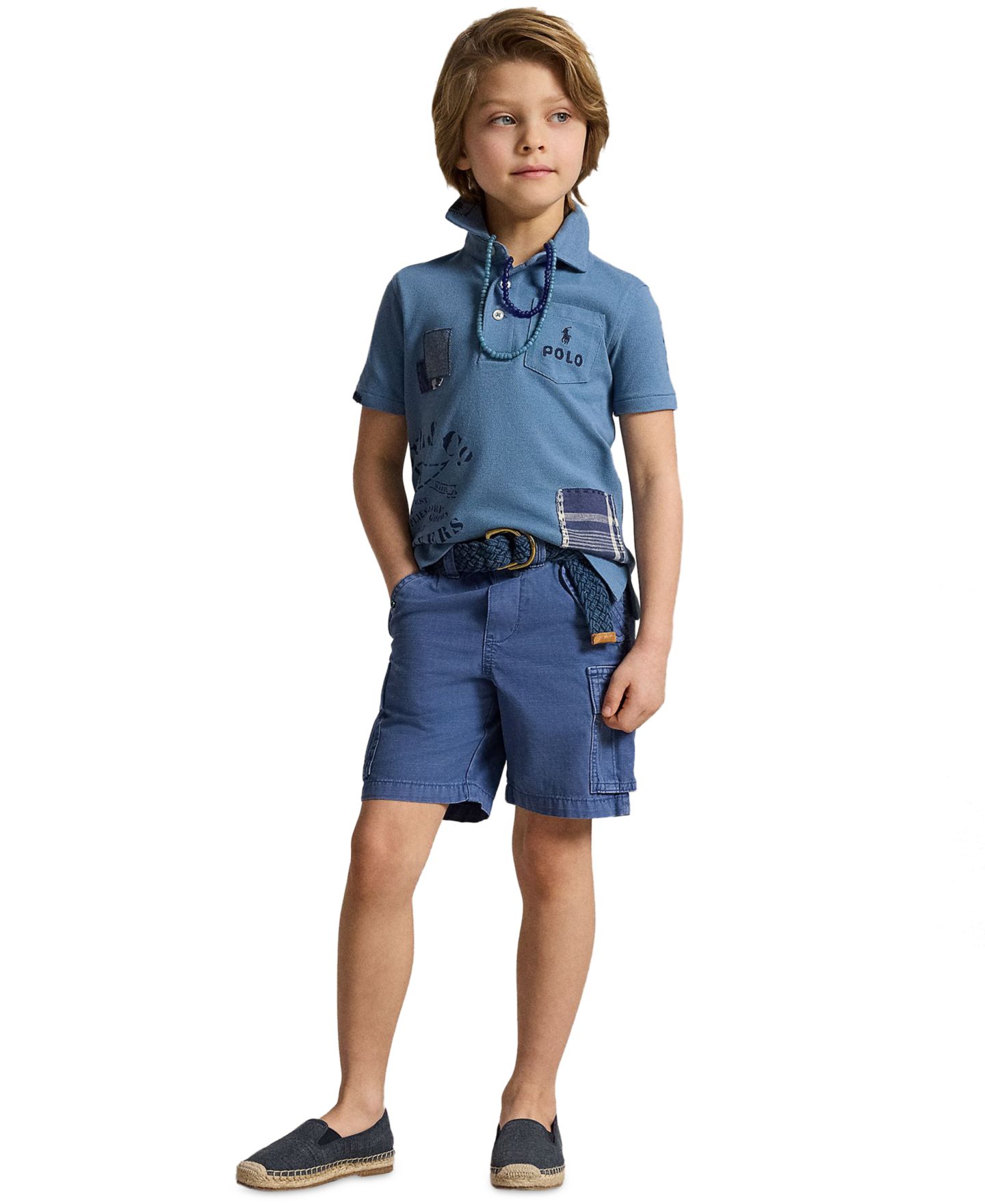 Шорты Polo Ralph Lauren Cotton Ripstop Cargo Shorts для мальчиков, цвет: Земляной синий — фото 2