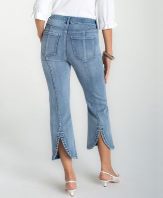 Petite Gia Glider Crop Flare Jeans