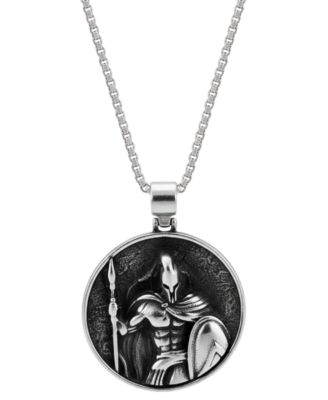 Men's Stainless Steel 22" Spartan Pendant Necklace