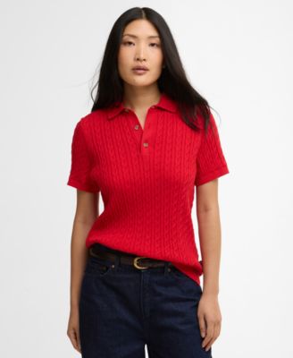 Women's Hartland Knitted Short-Sleeve Polo Jumper